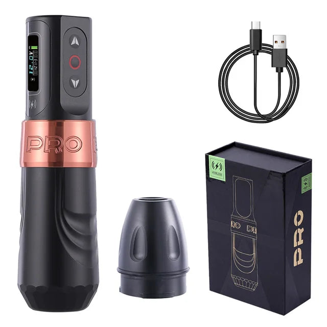 Caneta de tatuagem profissional NISIMP com tela LED, bateria de grande capacidade de 2000 mAh, motor sem núcleo, para tatuadores