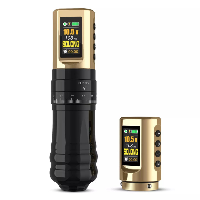 Máquina de tatuagem NISIMP E96 com display digital e 7 tempos ajustáveis