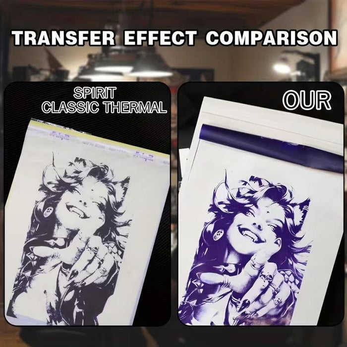 NISIMP Transfer Paper Sheets – Clear & Clean Stencil Transfer Paper for Creative Design, Practice Surfaces & Skin Application, Smooth Transfer Effect