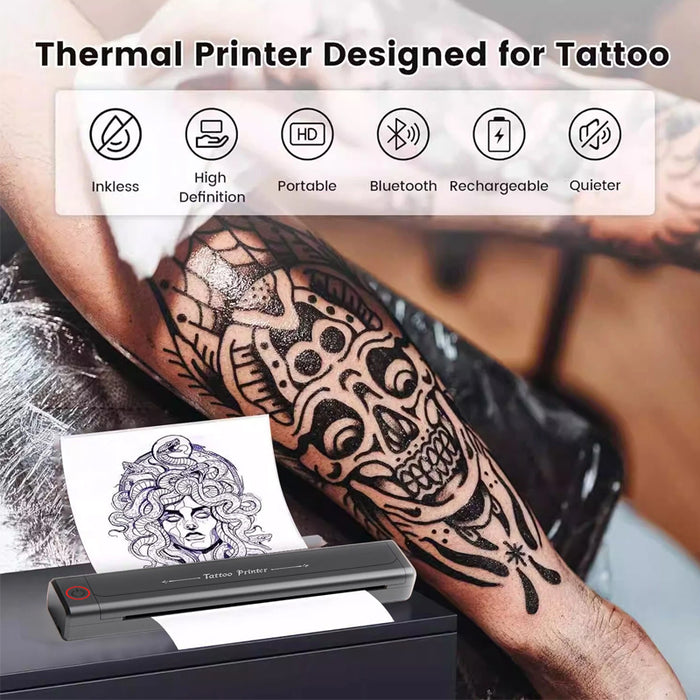 Impressora de estêncil de transferência de tatuagem sem fio NISIMP - pode imprimir sombras