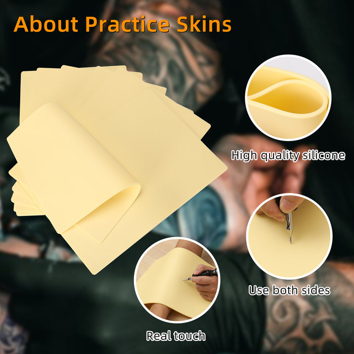 NISIMP | Pele sintética de 3 mm 8x12" | Peles premium para prática de tatuagem