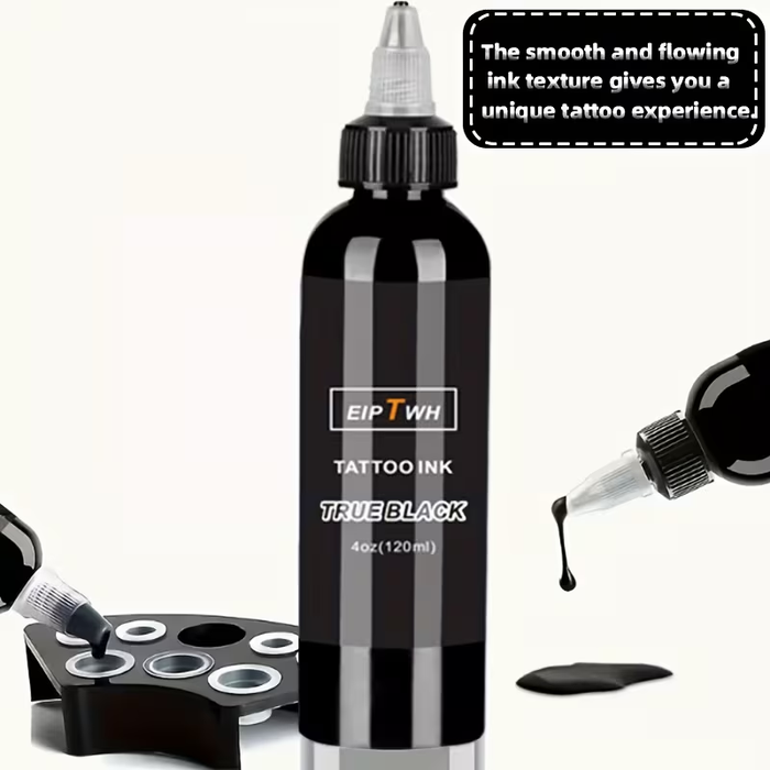 EIPTWH 120ml (4oz) Tattoo Ink – Concentrated Dark Pigment for Professional Lining, Shading & Body Art
