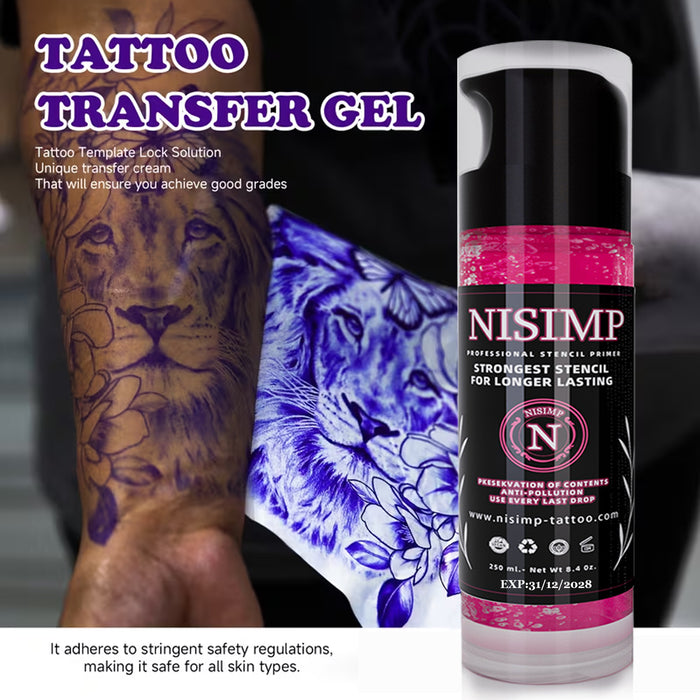 NISIMP Professional Tattoo Stencil Gel- 250ml/8.5OZ