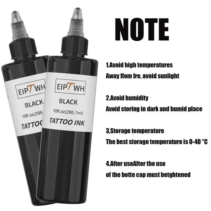 NISIMP/EIPTWH Ink Professional 10OZ (Black 300ml) Vegan-Friendly Pigment Ink Supplies Ink