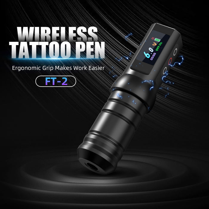 NISIMP Tattoo Pen Device – Wireless LED Display, 1500mAh Rechargeable, Beginner-Friendly (Black)
