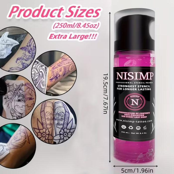 NISIMP Professional Tattoo Stencil Gel- 250ml/8.5OZ