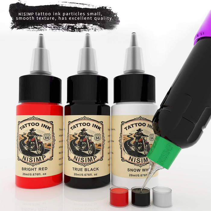 16Pcs Tattoo Ink Color Set 16 Colors Ink Set 20ml per Bottle Tattoo Pigments Colors for Tattoo Supply