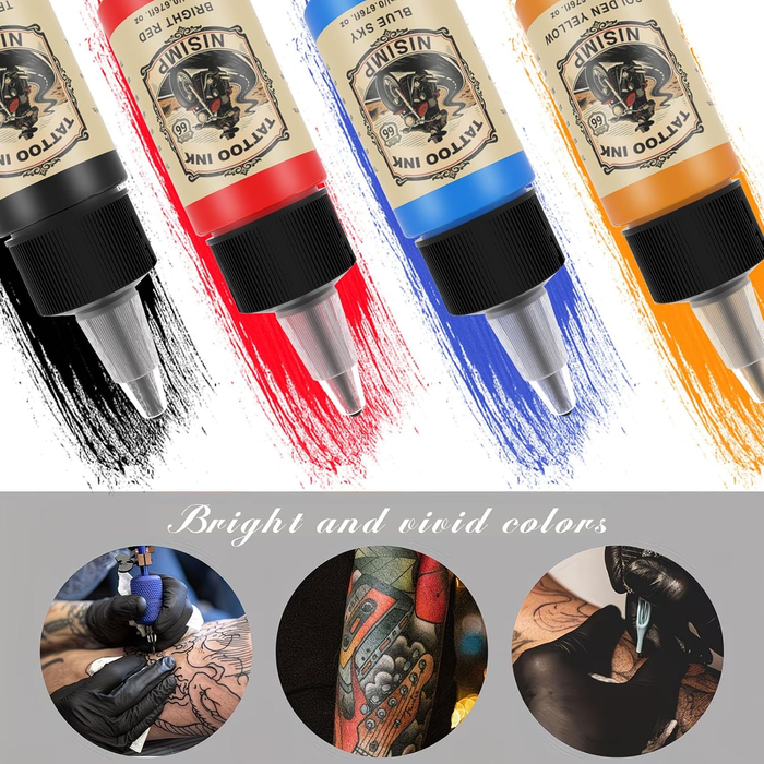 16Pcs Tattoo Ink Color Set 16 Colors Ink Set 20ml per Bottle Tattoo Pigments Colors for Tattoo Supply