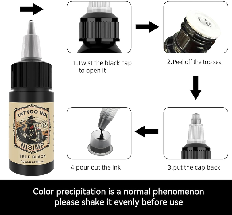 16Pcs Tattoo Ink Color Set 16 Colors Ink Set 20ml per Bottle Tattoo Pigments Colors for Tattoo Supply