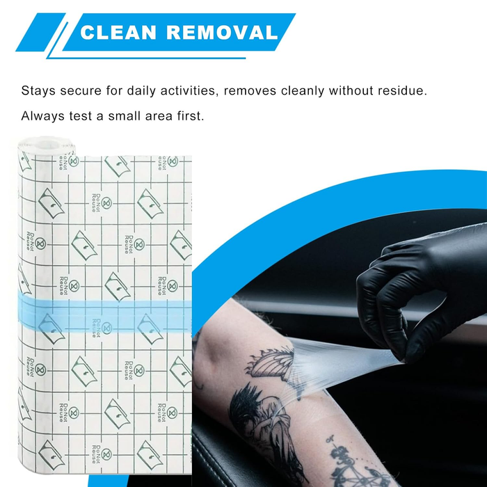 NISIMP Second Skin Tattoo Bandage – Waterproof Transparent Protective Film, Breathable Medical-Grade Adhesive Wrap for Tattoo Aftercare & Wound Protection, Multiple Sizes