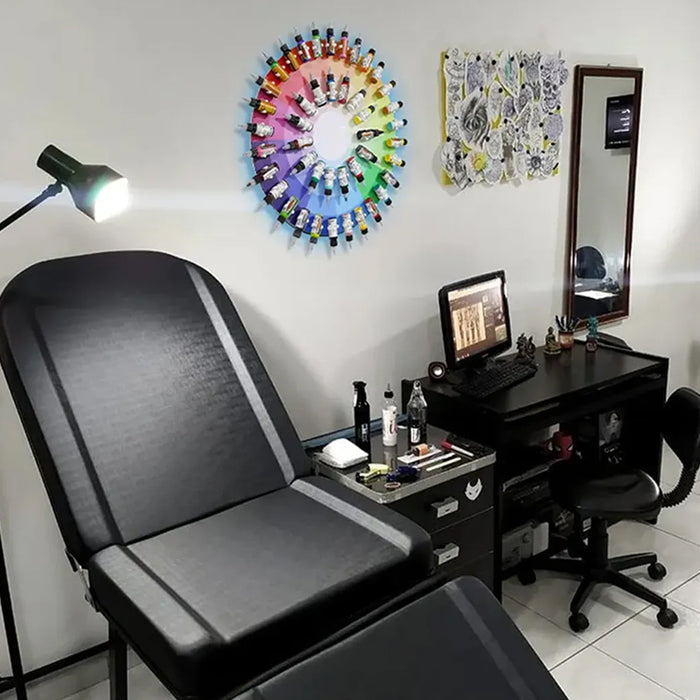 Suporte giratório para roda de exposição de tinta de tatuagem 360°