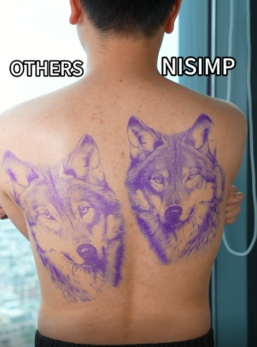 Tattoo artist using NISIMP wireless stencil printer in studio