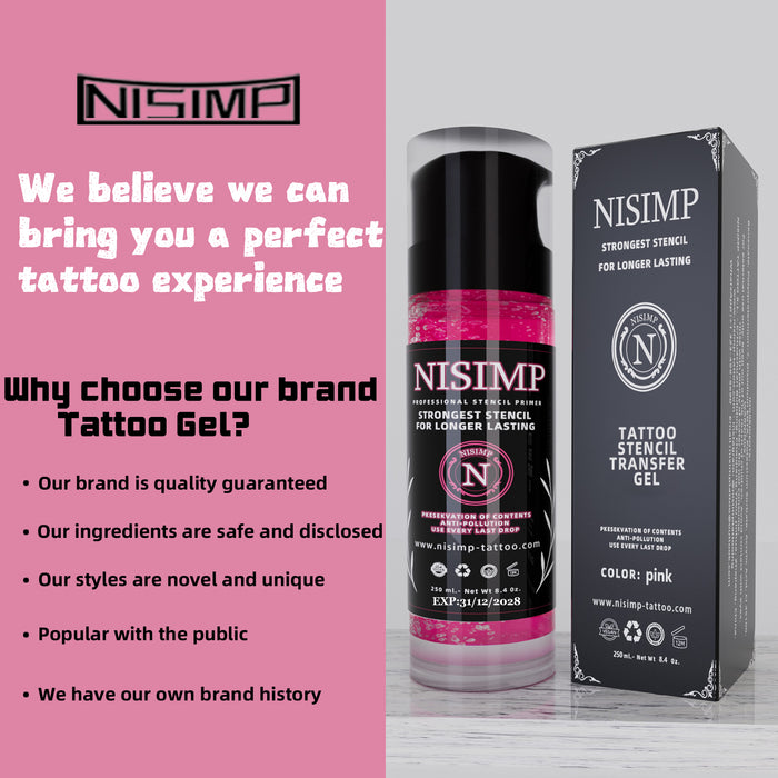 NISIMP Professional Tattoo Stencil Gel- 100ml/3.36OZ