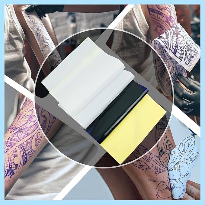 NISIMP Transfer Paper Sheets – Clear & Clean Stencil Transfer Paper for Creative Design, Practice Surfaces & Skin Application, Smooth Transfer Effect