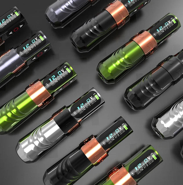 Caneta de tatuagem profissional NISIMP com tela LED, bateria de grande capacidade de 2000 mAh, motor sem núcleo, para tatuadores