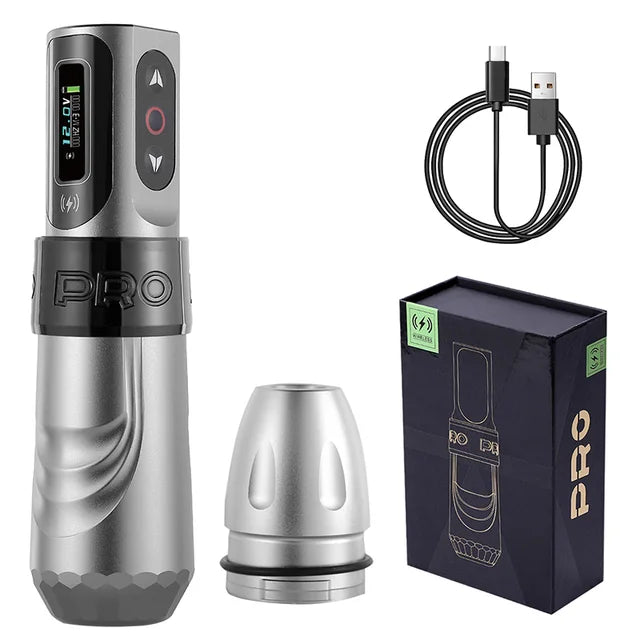 Caneta de tatuagem profissional NISIMP com tela LED, bateria de grande capacidade de 2000 mAh, motor sem núcleo, para tatuadores