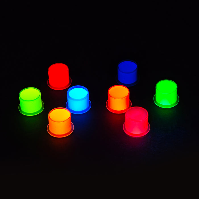 Conjunto de tinta para tatuagem NISIMP/EIPTWH - Kit de pigmentos para tinta de tatuagem, 8 cores, 1/2 oz, 15 ml/garrafa, tinta fluorescente profissional para tatuagem e equipamentos para suprimentos de Halloween (1/2 oz (15 ml), 8 cores) 
