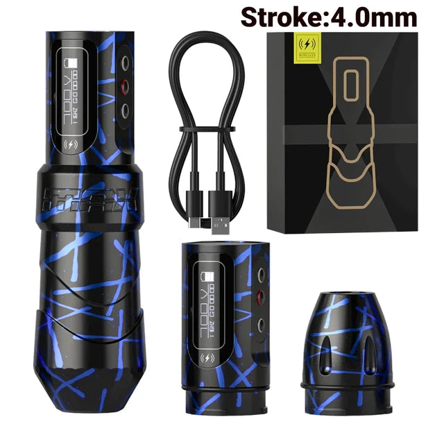 NISIMP Nova Versão Camuflagem Cor Sem Fio Tatuagem Caneta Máquina Com Bateria E 2 PowerBolts 