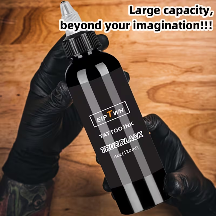 EIPTWH 120ml (4oz) Tattoo Ink – Concentrated Dark Pigment for Professional Lining, Shading & Body Art