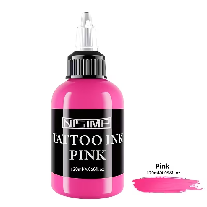 NISIMP 5-Color Tattoo Ink Set, 120ml (4oz) – Highly Concentrated Pigments for Tattooing & Body Art
