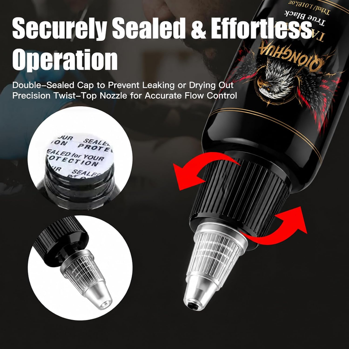 18-Color Tattoo Ink Set, 30ml (1oz) per Bottle – Professional Tattoo Pigment Collection for Tattoo Artists