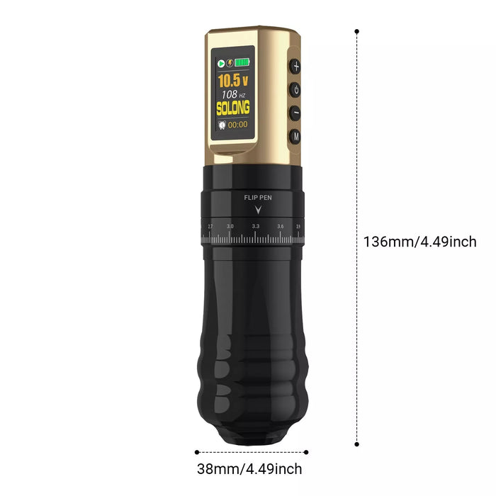 Máquina de tatuagem NISIMP E96 com display digital e 7 tempos ajustáveis