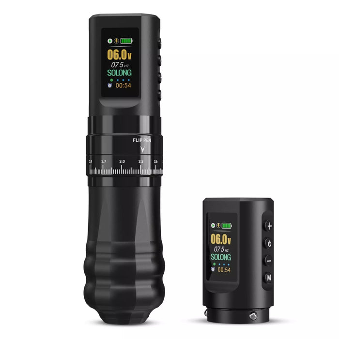 Máquina de tatuagem NISIMP E96 com display digital e 7 tempos ajustáveis
